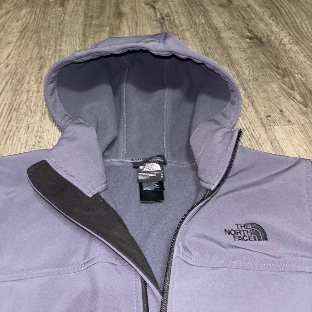The North Face Womens Softshell Hooded Jacket Full Zip Size L - Picture 3 of 9